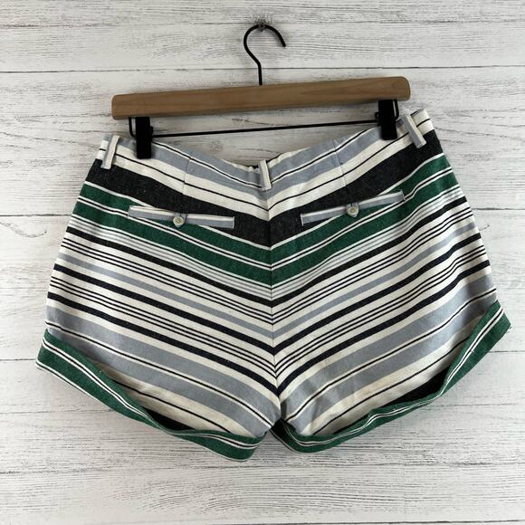 Joie Striped Linen Blend Shorts Size 4 - Picture 2 of 7